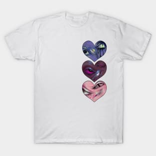 Triple Heart Eyes T-Shirt